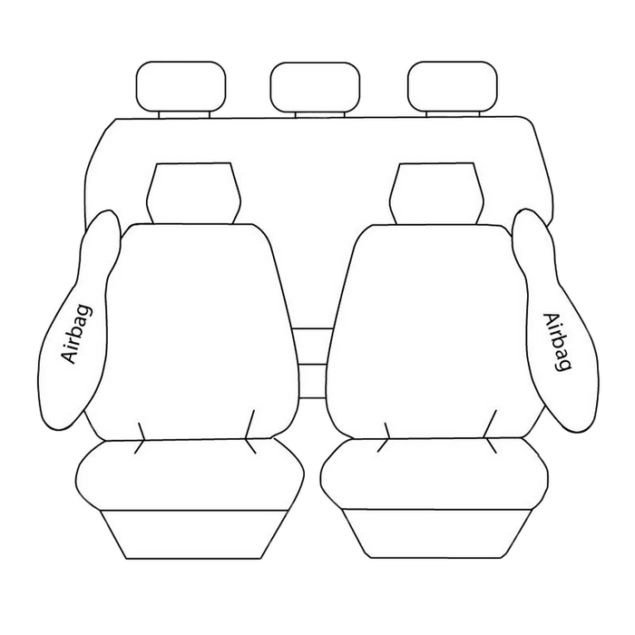 Seat Covers Canvas to suit Toyota Hilux Ute 2005-2011